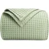 Comfy Cubs Adult Waffle Blanket In Sage