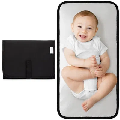 Comfy Cubs Baby Changing Pad Compact Size - Waterproof Diaper Changing Mat With Cushioned Pillow - Soft & Light In Black