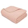 Comfy Cubs Muslin Baby Blanket In Blush