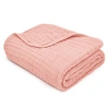 Comfy Cubs Muslin Baby Blanket In Lace Pink