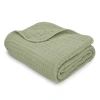 Comfy Cubs Muslin Baby Blanket In Sage