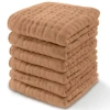 Comfy Cubs Muslin Washcloths In Caramel