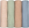 Comfy Cubs Muslin Swaddle Blankets, 4 Pack In Pacific, Cedar, Sage, Blush