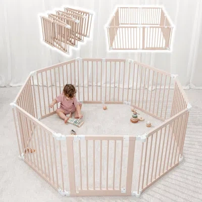 Comfy Cubs Baby Playpen & Baby Gate For Toddler And Babies In Blush