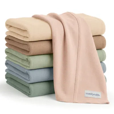 Comfy Cubs Cotton Burp Cloths 100% Cotton Bath Towels In Multicolored