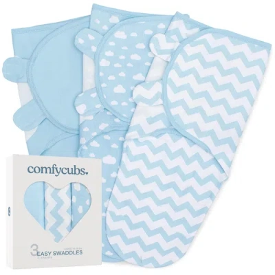 Comfy Cubs Easy Swaddle Blanket In Blue