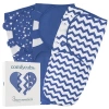 Comfy Cubs Easy Swaddle Blanket In Dark Blue