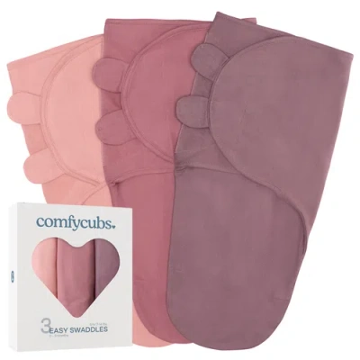 Comfy Cubs Easy Swaddle Blankets In Pink
