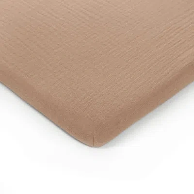 Comfy Cubs Fiited Sheets Cotton Blend Fitted Bassinet Sheet In Cedar