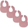 Comfy Cubs Kids'  Muslin Bibs In Blush