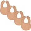 Comfy Cubs Kids'  Muslin Bibs In Caramel
