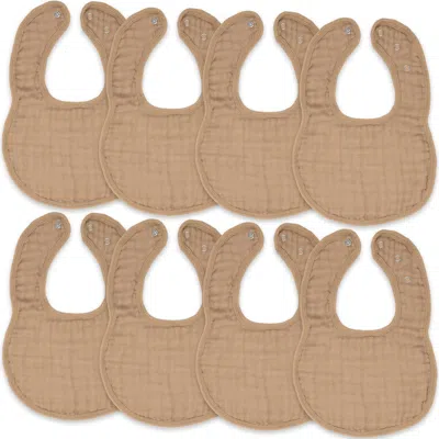Comfy Cubs Kids'  Muslin Bibs In Cedar
