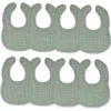 Comfy Cubs Kids'  Muslin Bibs In Fern