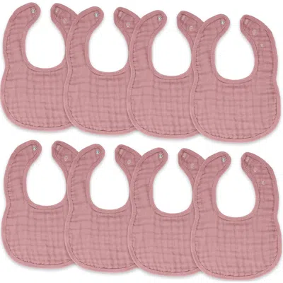 Comfy Cubs Kids'  Muslin Bibs In Mauve