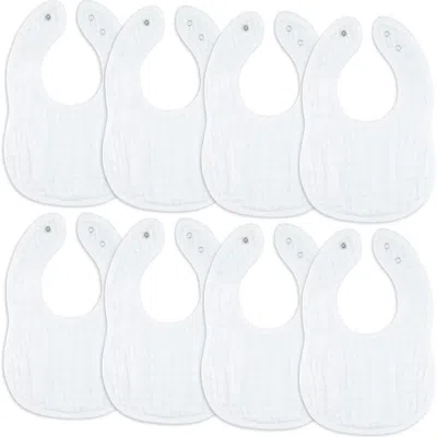 Comfy Cubs Kids'  Muslin Bibs In White