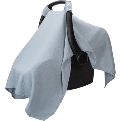 Comfy Cubs Muslin Cotton Baby Car Seat Cover In Pacific Blue