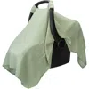 Comfy Cubs Muslin Cotton Baby Car Seat Cover In Sage