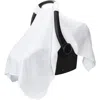 Comfy Cubs Muslin Cotton Baby Car Seat Cover In White