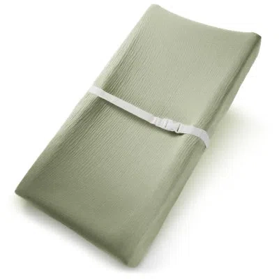 Comfy Cubs Muslin Fitted Changing Pad Cover, Changing Pad Sheets In Sage