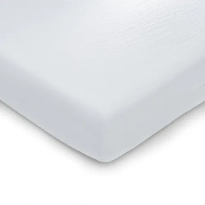 Comfy Cubs Muslin Fitted Crib Sheet In White