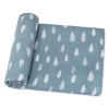 Comfy Cubs Muslin Swaddle Blanket, 1 Pack In Blue Raindrops