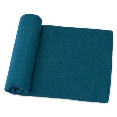 Comfy Cubs Muslin Swaddle Blanket, 1 Pack In Neptune