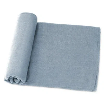 Comfy Cubs Muslin Swaddle Blanket, 1 Pack In Pacific Blue