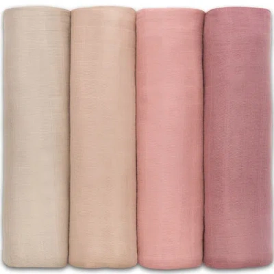Comfy Cubs Muslin Swaddle Blankets, 4 Pack In Multi
