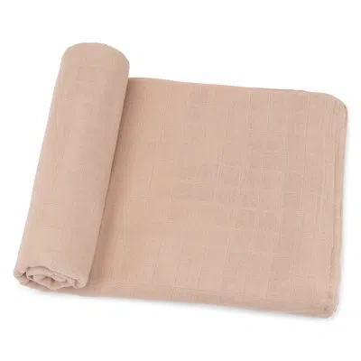 Comfy Cubs Muslin Swaddle Blankets Pack Of 1 - 47 X 47 Inch Large Multipurpose Wraps For Newborns In Blush