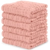 Comfy Cubs Muslin Washcloths In Pink