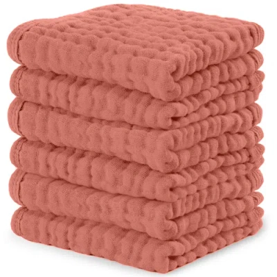 Comfy Cubs Muslin Washcloths In Pink