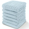 Comfy Cubs Muslin Washcloths In Sky Blue