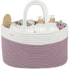 Comfy Cubs Rope Diaper Caddy Organizer In Mauve
