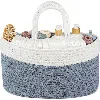 Comfy Cubs Rope Diaper Caddy Organizer In Pacific Blue