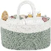 Comfy Cubs Rope Diaper Caddy Organizer In Sage