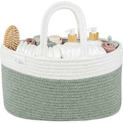 Comfy Cubs Rope Diaper Caddy Organizer In Sage