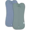 Comfy Cubs Swaddle Blanket Baby Girl Boy Easy Zipper Wrap 2 Pack Newborn Infant Sleep Sack In Nomadic Blue, Azul