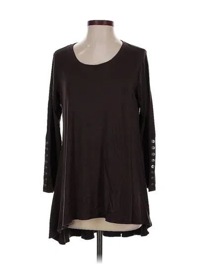 Pre-owned Comfy Usa 3/4 Sleeve T-shirt In Brown