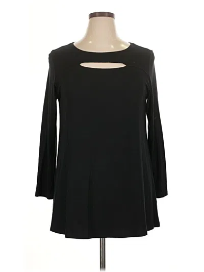 Pre-owned Comfy Usa 3/4 Sleeve T-shirt In Black