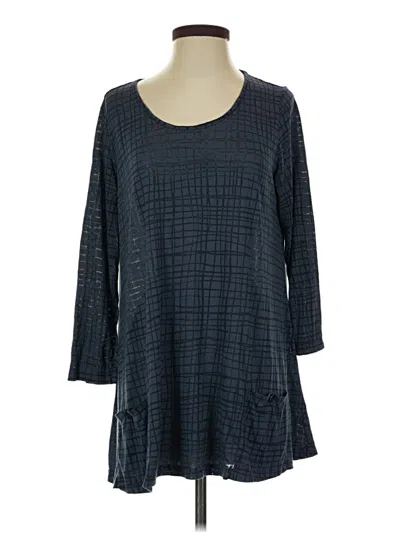 Pre-owned Comfy Usa 3/4 Sleeve T-shirt In Blue