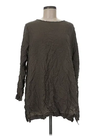 Pre-owned Comfy Usa 3/4 Sleeve T-shirt In Brown