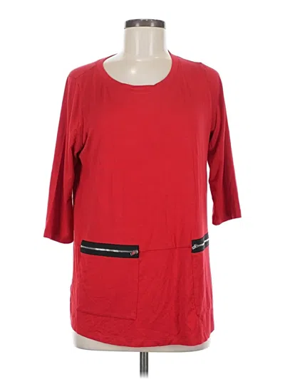 Pre-owned Comfy Usa 3/4 Sleeve T-shirt In Red