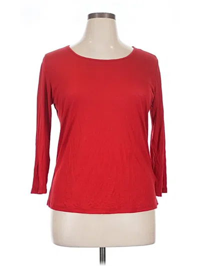 Pre-owned Comfy Usa 3/4 Sleeve T-shirt In Red