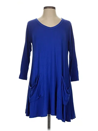 Pre-owned Comfy Usa Casual Dress In Blue