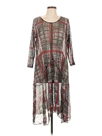 Pre-owned Comfy Usa Casual Dress In Gray