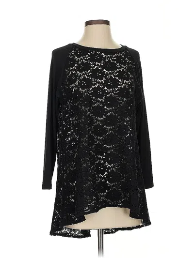 Pre-owned Comfy Usa Long Sleeve Blouse In Black