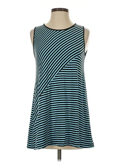Pre-owned Comfy Usa Sleeveless Top Teal Boatneck Tops