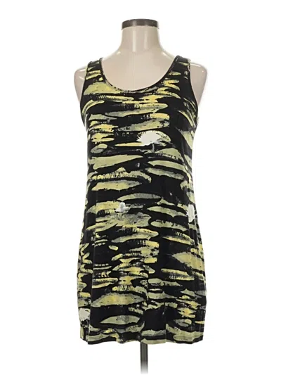 Pre-owned Comfy Usa Tank Top Gold Strapless Neckline Tops