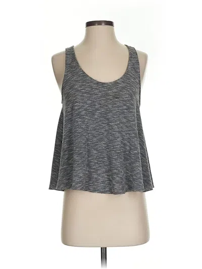 Pre-owned Comfy Usa Tank Top Gray Halter Neckline Tops