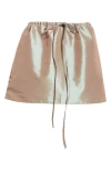 Coming Of Age Drawstring Miniskirt In Jade